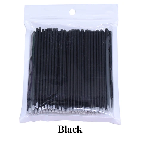 Colorful Disposable Mini Brush Eyelashes Extension Swabs Bulk Grafting Lashes Cleaning Makeup Tool Swab Cotton Sticks