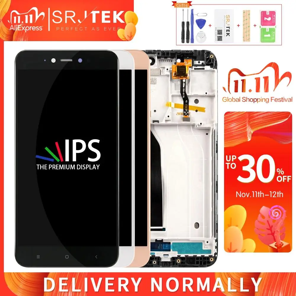 ЖК матрица Srjtek для Xiaomi Redmi 5A сенсорный экран с дигитайзером в сборе рамкой 5 дюймов