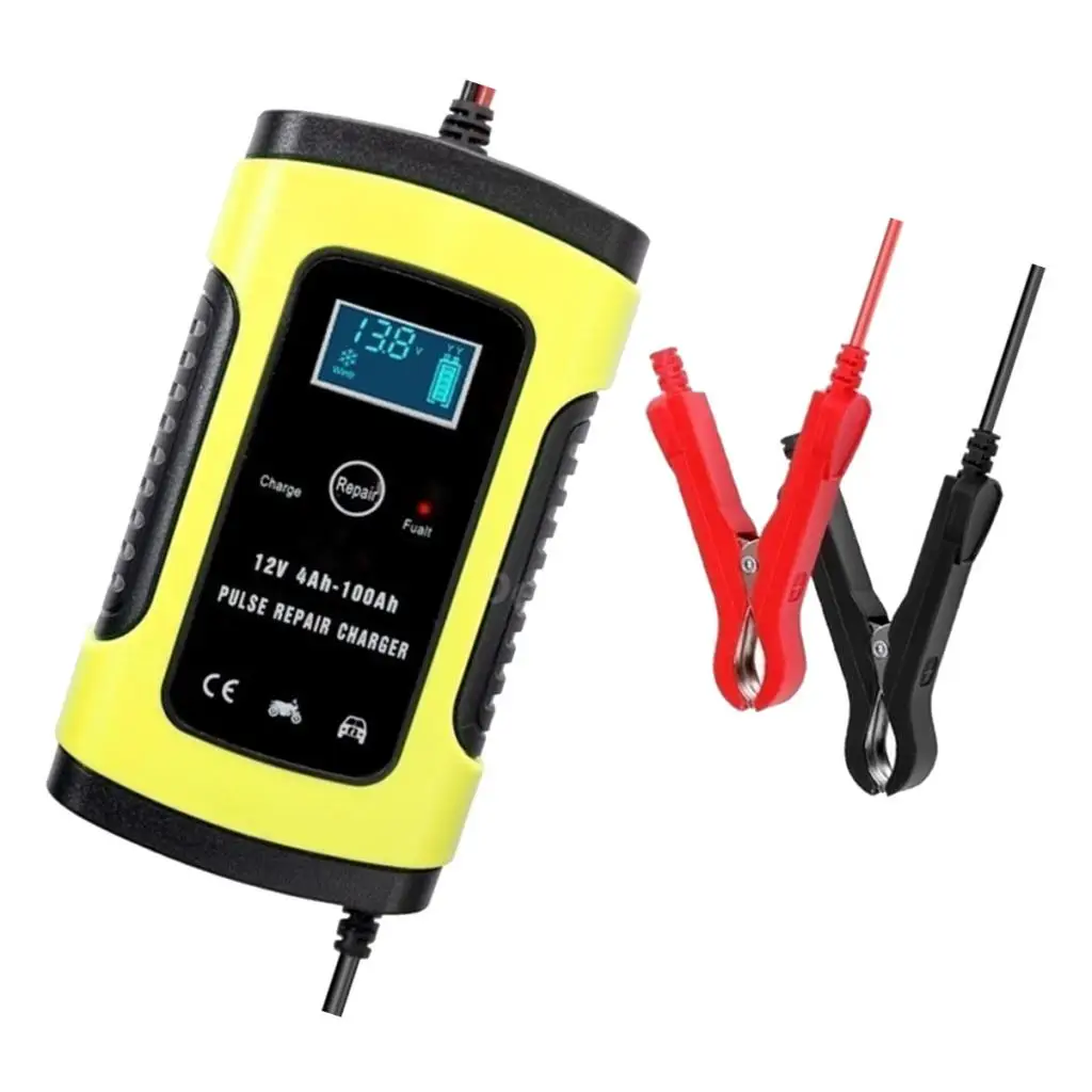 Trickle Battery Charger Automatic Maintainer 12V Smart Float Charger for Automotive Car Motorcycle Lawn Mower Tractor