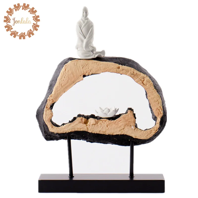 Elegant Zen Decoration Traditional Chinese Foyer Home Decorations Model Buddhist Monk Soft Accessories Special Decor | Дом и сад