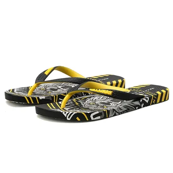 

2020 Summer Graffiti Print Slippers Men Shoes Flip Flops Slipers Male Hip Hop Street Beach Slipers Casual Flip-flops