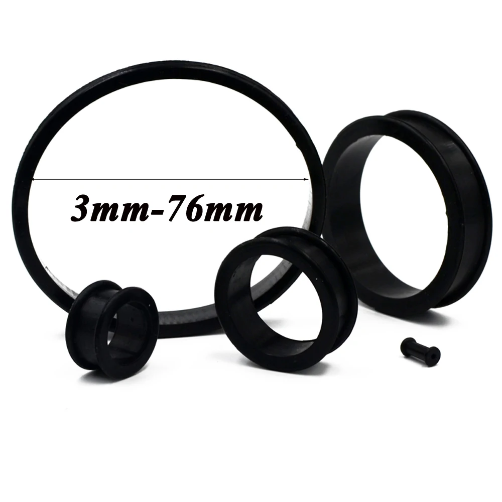 Supersize Flexible Silicone Double Flared Ear Tunnel Plug Ear Piercing Flesh Tunnel Gauge Expander Stretchers Piercing Pair