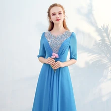 Китайский народный танцевальный костюм для женщин, платье для хора, платье для хора, женское длинное хор, выполненное в платьях для женщин