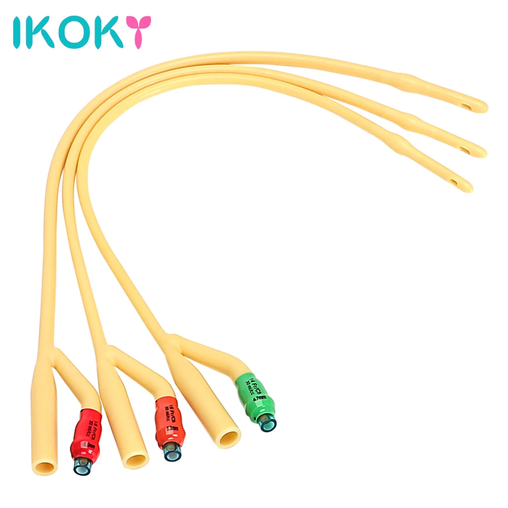 Urethral Dilator IKOKY Penis Plug Urethral Stretching Sounding Sex Toys for Men Male Masturbator Double Hole Catheters Sounds Urethral Dilators
