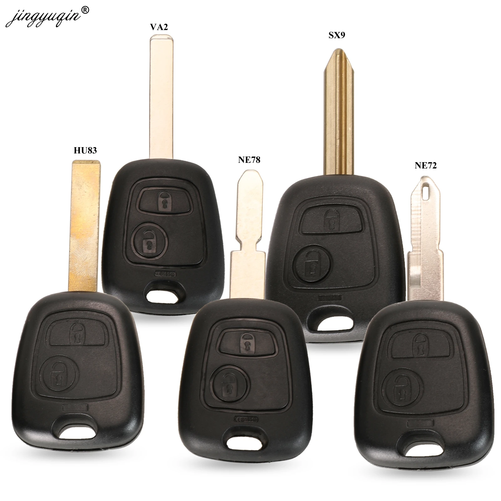 Jingyuqin 2 кнопки дистанционного ключа автомобиля случае оболочки Fob для Citroen C1 C4 XSARA