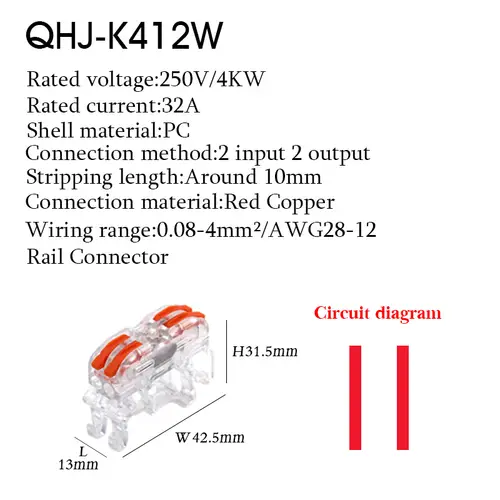 Wire Electrical Connectors Din Rail Type Fast Universal Compact Conductor Wiring Cable Connector LED Push-in Butt Terminal Block - Image 20