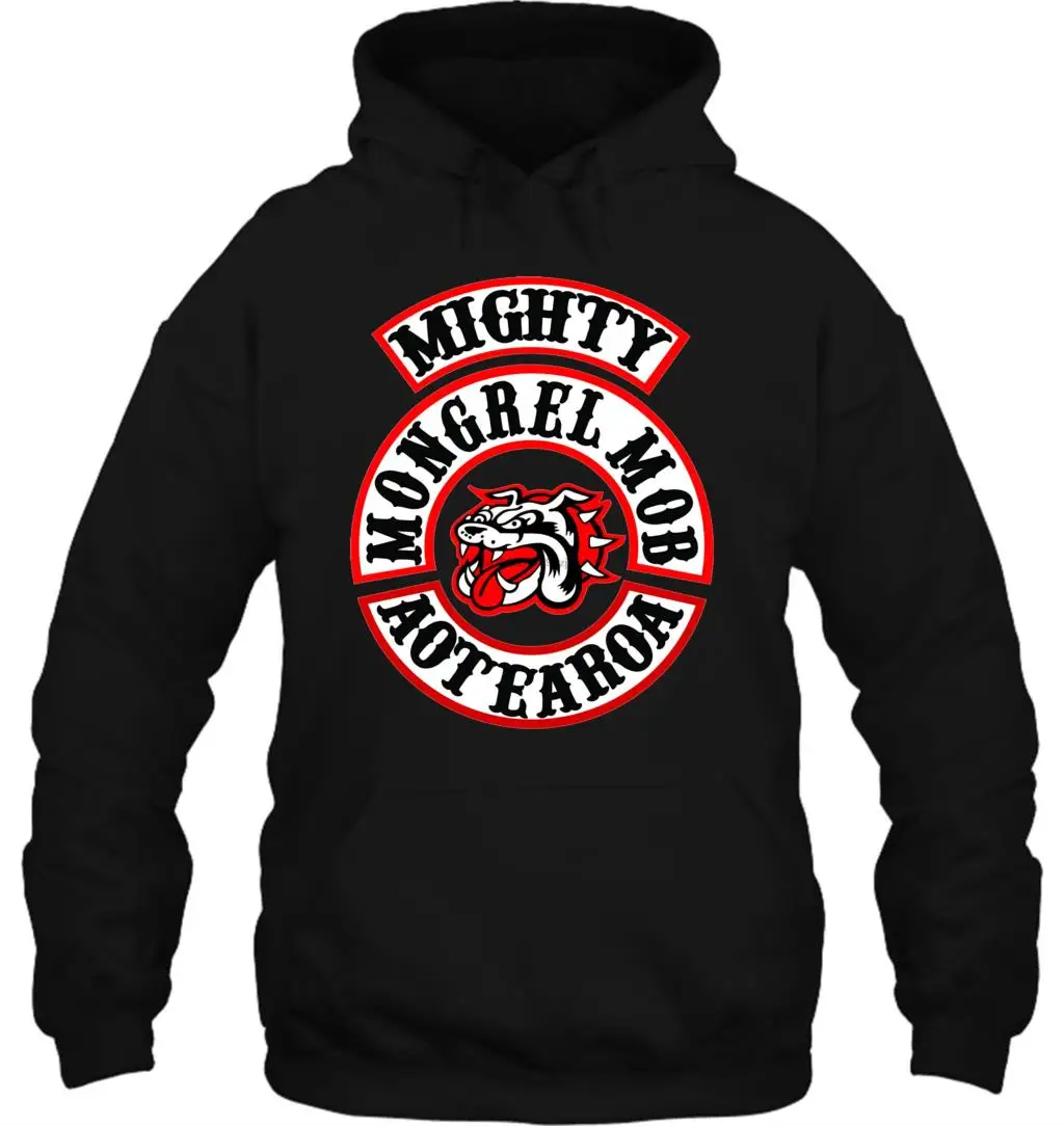 Мужская толстовка на каждый день Mongrel Mob MC с графическим принтом, топы с круглым вырезом черного цвета, размеры S 4XL, женская уличная одежда