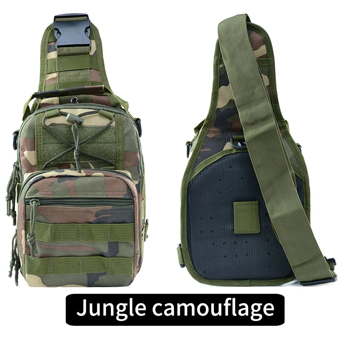 Jungle camouflage Тактическая сумка-мессенджер на плечо, спортивная сумка для улицы, Военная Тактическая Сумка, Оксфордские сумки, походная сумка - Цвет: Jungle camouflage