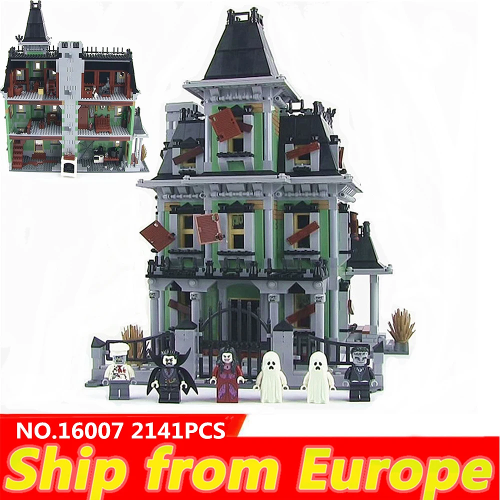 

lepinblocks 16007 the haunted house movie Building Blocks Creator Castle 10228 bricks architecture toy Christmas gift for friend