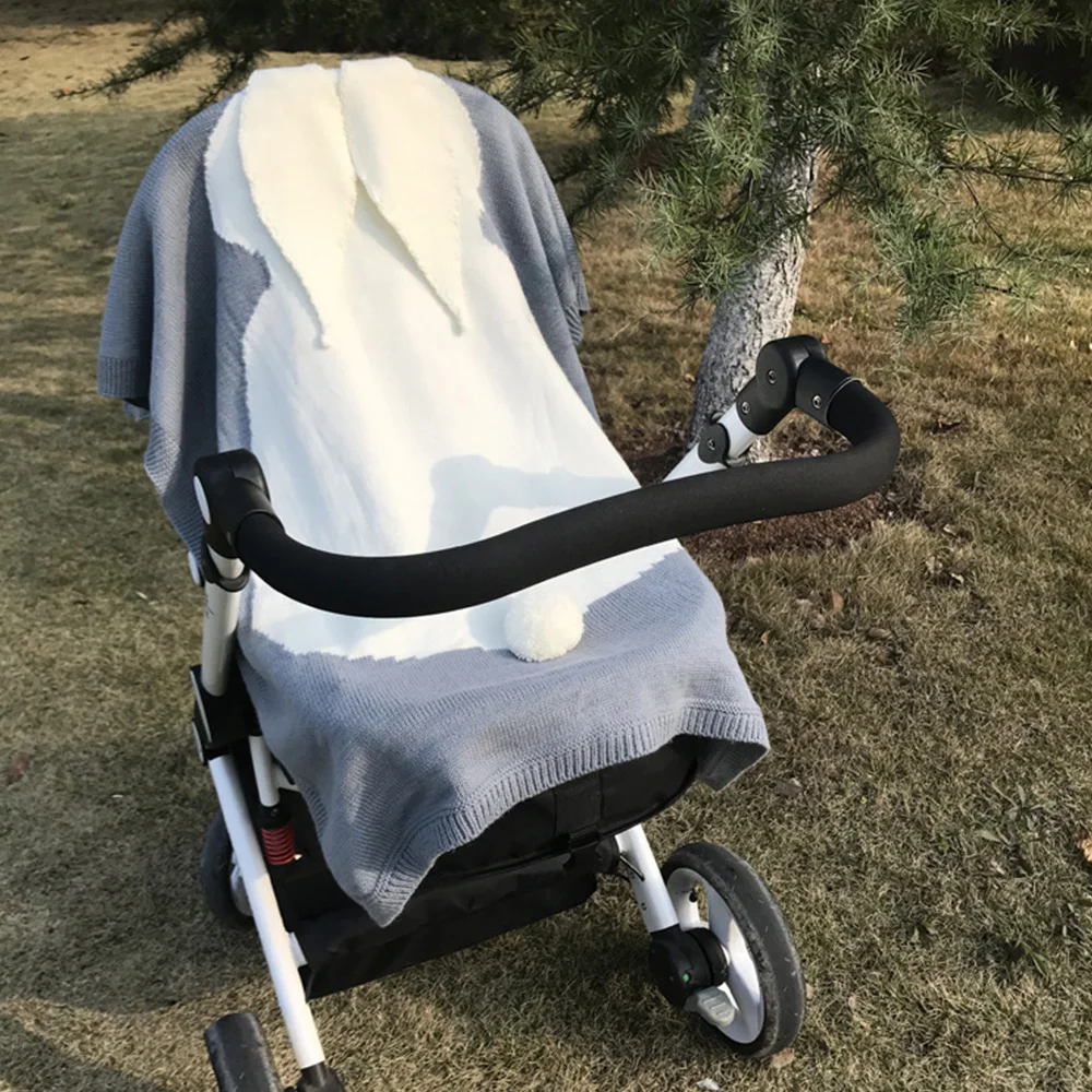 

baby blanket Cute Rabbit Animals Pattern Stroller blankets Soft warm Knitted Swaddle Kids Bath Towel Toddler Bedding Blankets