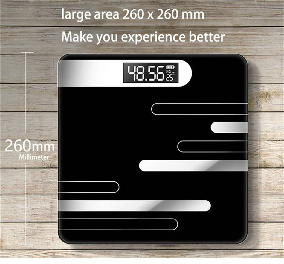Ванная комната пол Humanscale стекло интеллектуальные электронные весы зарядка через Usb ЖК-дисплей