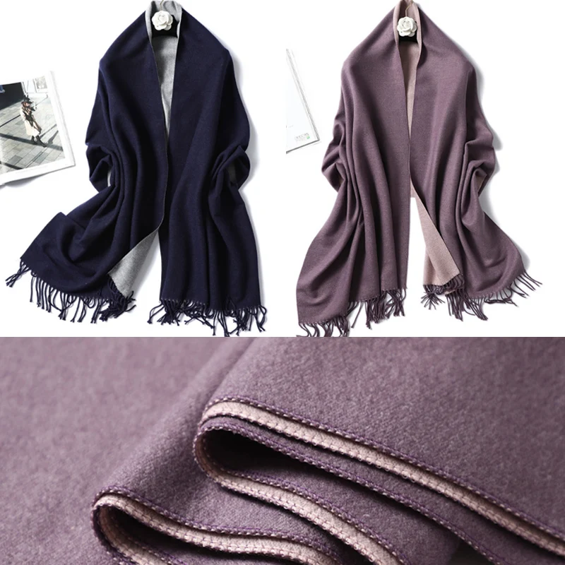 

Fashion Solid Color Popular 100% Acrylic Scarf Warm Smooth Comfortable Flexible Fabric Shawls For Women Lady Winter Autumn