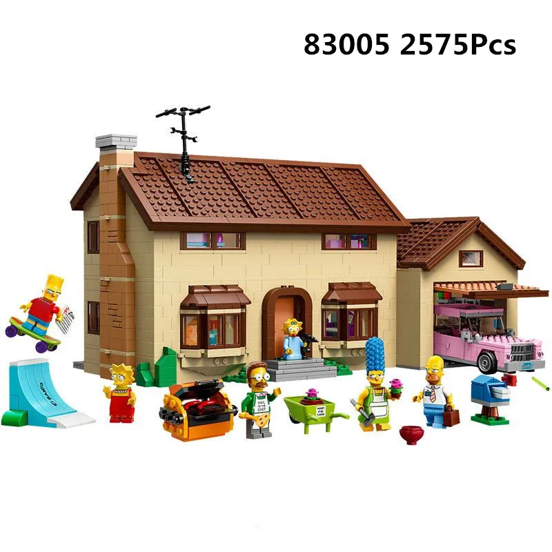 

KING 83005(16005) The Simpsons House Building Block Model Bricks For 2575Pcs Child Toy Gift Compatible With 71016 brithday Gifts