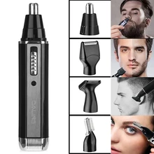 4 In 1 Electric Nose Ear Hair Trimmer For Men Clipper Face Shaver Wireless Eyebrow Razor Haircut Shaving And Hair Removal