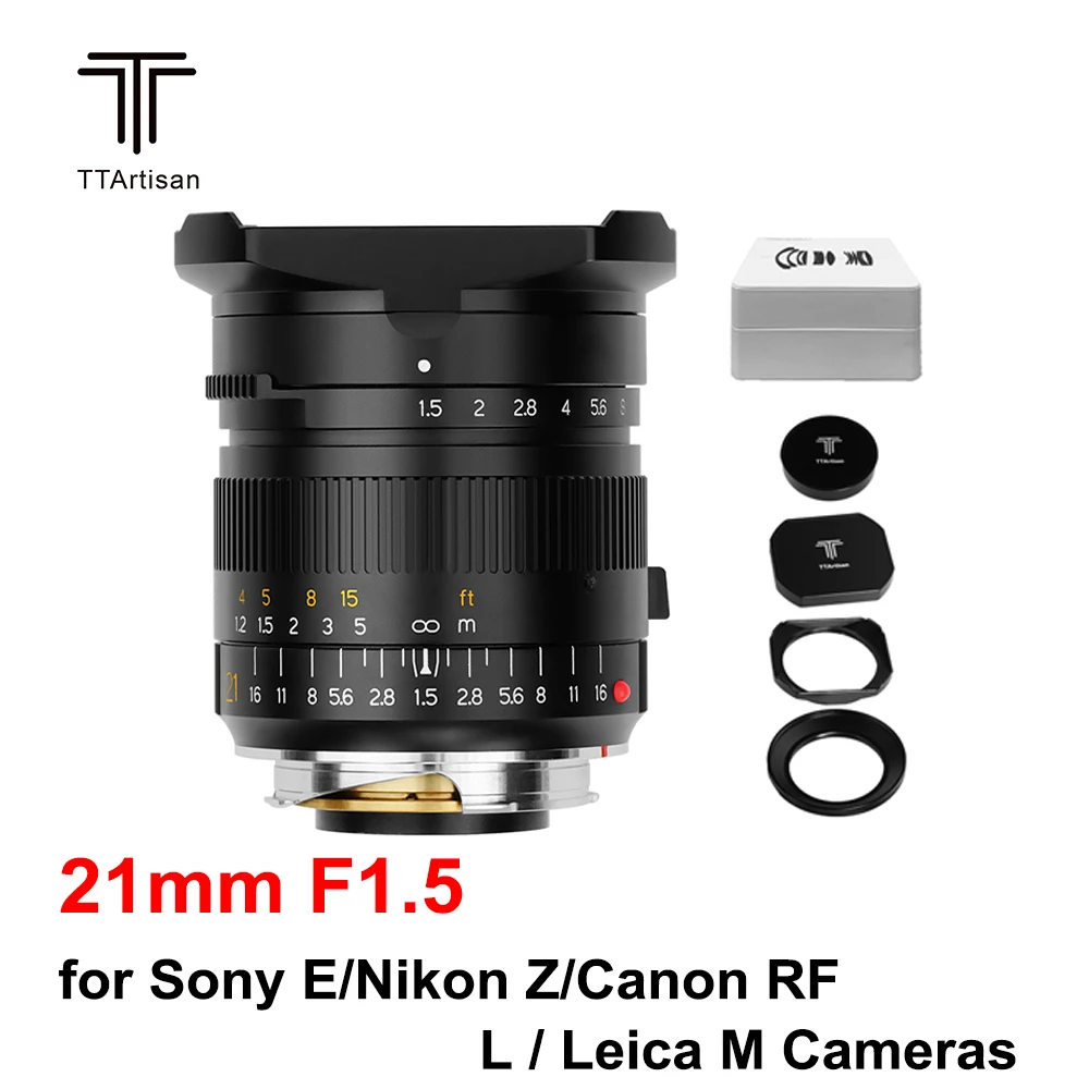 TTArtisan 21mm F1.5 Camera Lens Full Fame MF Large Aperture for Sony E Nikon Z Canon RF L Leica M Mount Cameras DSLR | Электроника