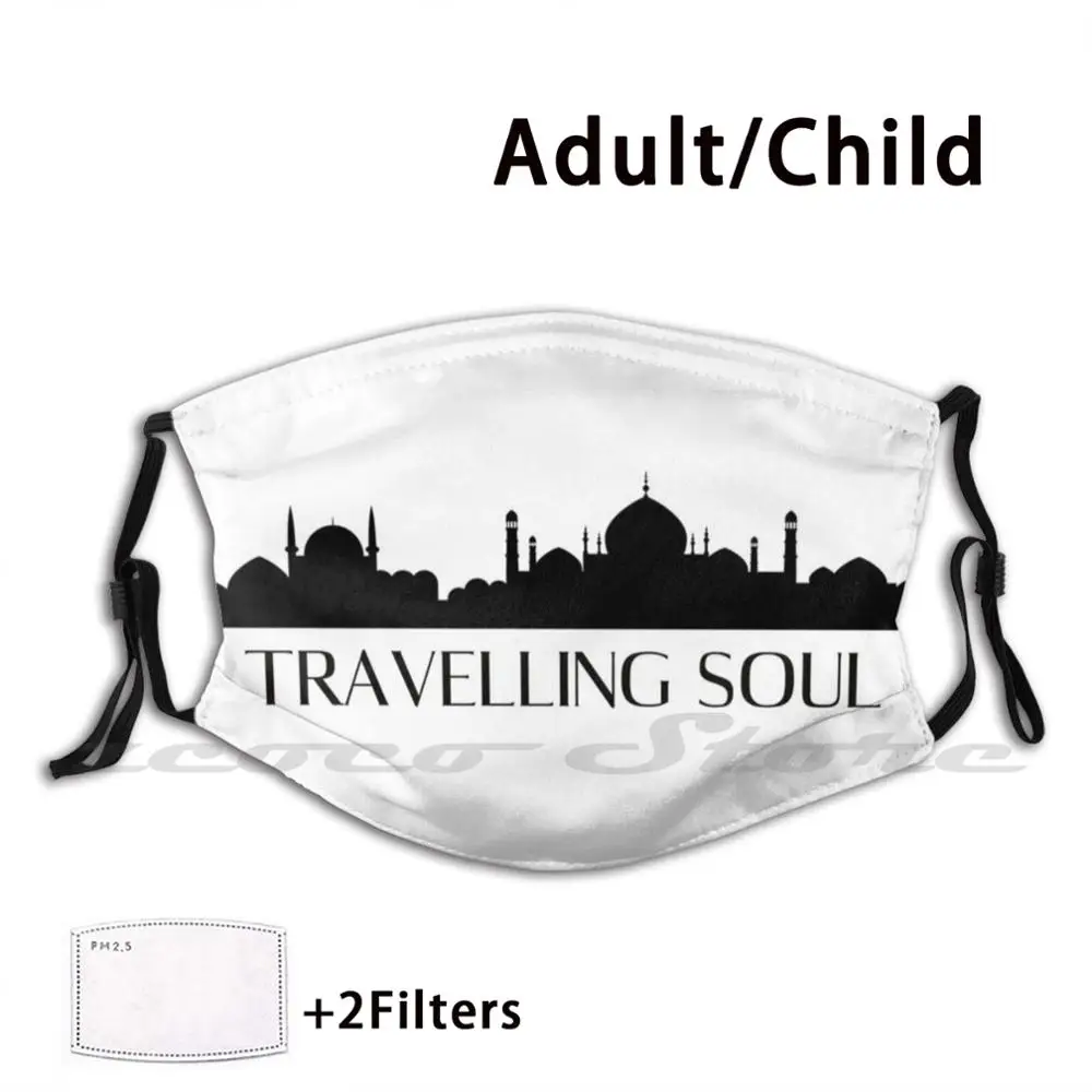 

Travelling Soul Taj Mahal India Mask Adult Child Washable Pm2.5 Filter Logo Creativity Travel Travelling Travelling Soul Travel