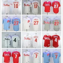 Мужская футболка Philadelphia Rhys Hoskins Aaron Nola Lenny Dykstra Darren Daulton Maikel Franco FLEX& Cool Base