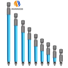Electric-Screwdriver Bits Power-Tool PH2 Magnetic Hex-Shank 25mm-150mm Single-Phillips/cross-Head