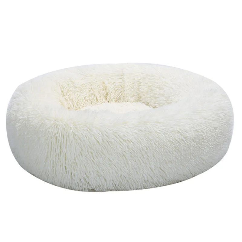 Pet Calming Bed Shag Donut Cuddler Plush Cats Dog Sleeping Mat Winter Comfortable Bed 2019ing