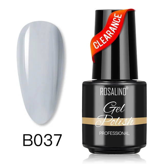 ROSALIND 7ml Gel Polish Semi Permanent Nails Gel Polish Soak Off UV LED Base Top Coat Vernis Nail Art Glitter Gel Varnish SLA-B037