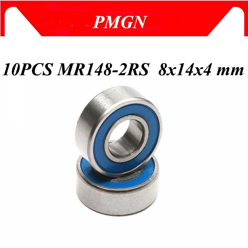 10 шт. ABEC 5 MR148 2RS RS MR148RS 8x14x4 мм синий резиновый герметичный миниатюрный