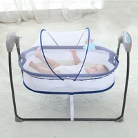 Elektrikli beşik sandalye bebek beşik salıncak sandalye çocuk yatağı bebek sallanan sandalye Bluetooth uzaktan kumanda bebek uyku tulumu