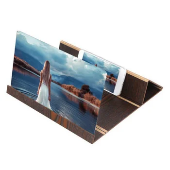 

Stereoscopic Amplifying 12 Inch Desktop Wood Bracket Mobile Phone Video Screen Magnifier Screen Amplifier Amplifier Holder