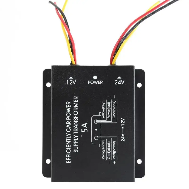 Понижающий преобразователь напряжения классические цвета и простой прочный дизайн с памятью 24 В до 12 в 60 Вт DC в DC грузовик автобус