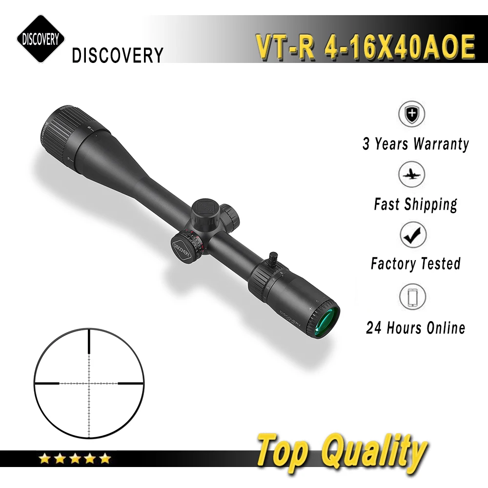 Discovery VT-R 4-16X40AOE Hunting Riflescope Mil Dot Reticle Illuminated Rifle Scope 25.4mm Tube Diameter Airgun Optical Sights