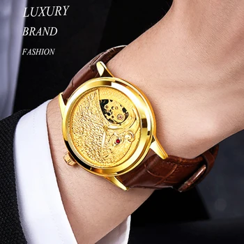 

LAOGESHI Brand Men Mechanical Watch Automatic Fashion Luxury Stainless Steel Eagle Clock Retro Waterproof Relogio Masculino D7
