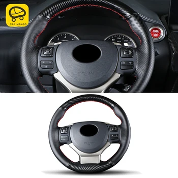 

CarManGo For LEXUS NX200 NX300 IS NX300h Car DIY Steering Wheel Covers Cow Leather with Needle and Thread Interior Accessories