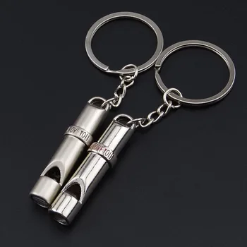 

FREE SHIPPING by FEDEX 100pairs/lot New Design Metal Mini Whistle Couple Keychains Lovers Keyrings for Wedding Gifts