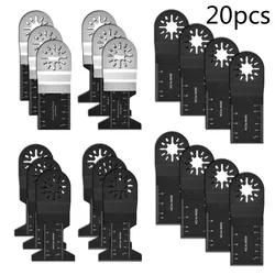 Lame de scie multifonction en acier à haute teneur en carbone, outil multifonction oscillant de précision, 20 pièces 