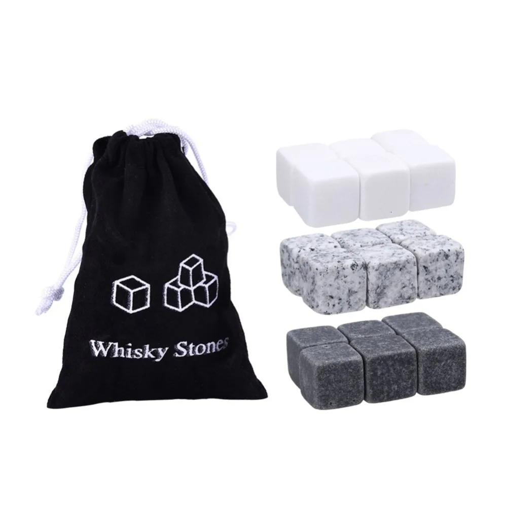6pcs100% натуральные камни для виски, потягивающий кубик льда, камень для виски, охладитель для виски, рок, свадебный подарок, подарок на Рождество, аксессуары для бара