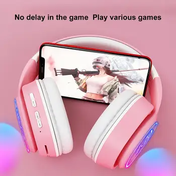 

Bluetooth 5.0 LED Light Card Insert Wireless Stereo Headphone Headset Earphone