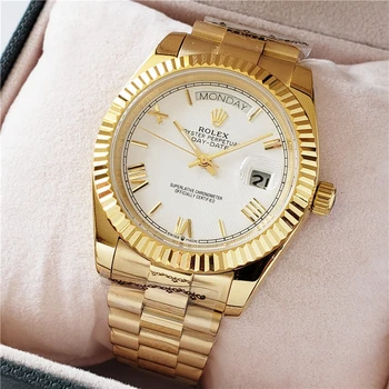 

2020 New Rolex- Oyster Perpetual Stainless Steel With Calendar Simple Mechanical Watch women and Men's Casual Watches Gift 67