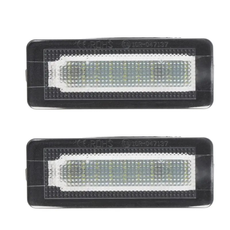 

2Pcs/set 18 SMD LED License Plate Number Light Lamp Error Free For Benz Smart Fortwo Coupe Convertible 450 451 W450 W453 for LED