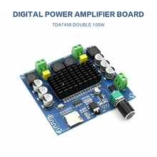 Bluetooth 5,0 TDA7498 цифровой усилитель доска двухканальный стерео высокой мощности цифровой аудио усилитель мощности платы 2x100 Вт AMP