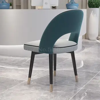 

Lightweight And Luxurious Chair Modern Simple Desk Net Red Creative Computer Makeup Stool Backrest Home Nordic Adult Dining Chai