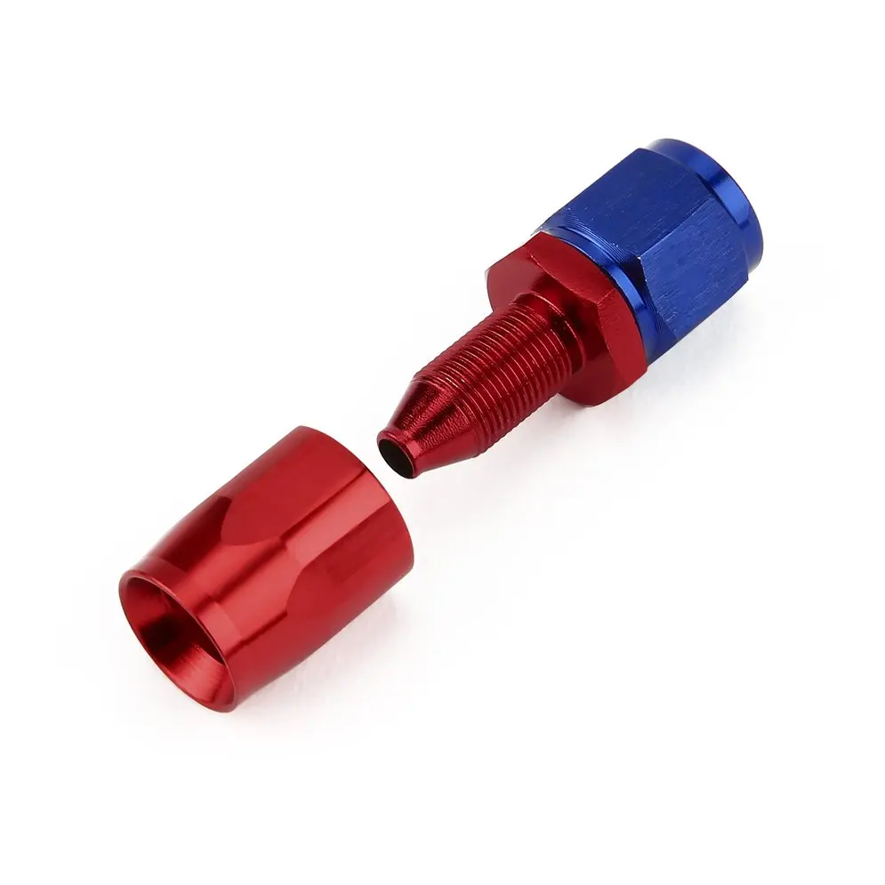 0 градусов прямой поворот масла/топлива/газовой линии шланга конец многоразовый штуцер адаптер Универсальный алюминиевый сплав мужской фитинг