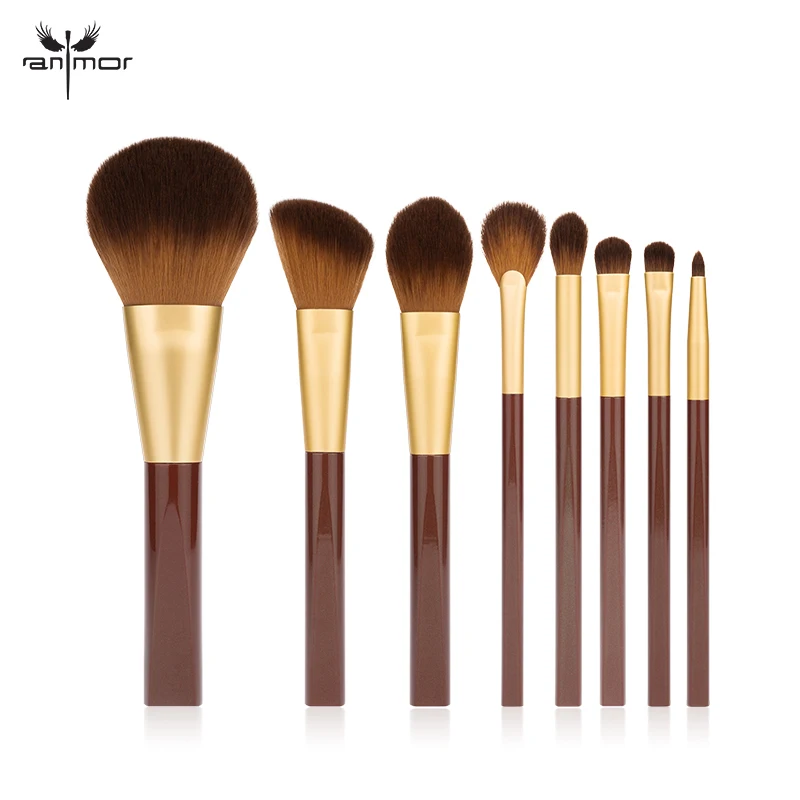 

ANMOR 8 Pcs Makeup Brushes Set Powder Blush Foundation Eyeshadow Eyebrow Make Up Brush Cosmetics Tools Kit Pinceaux Maquillage