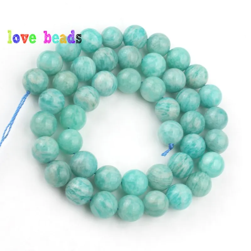 Круглые бусины из натурального амазонита 15 дюймов/6 нитей/8/10 мм|round stone beads|stone beadsgem