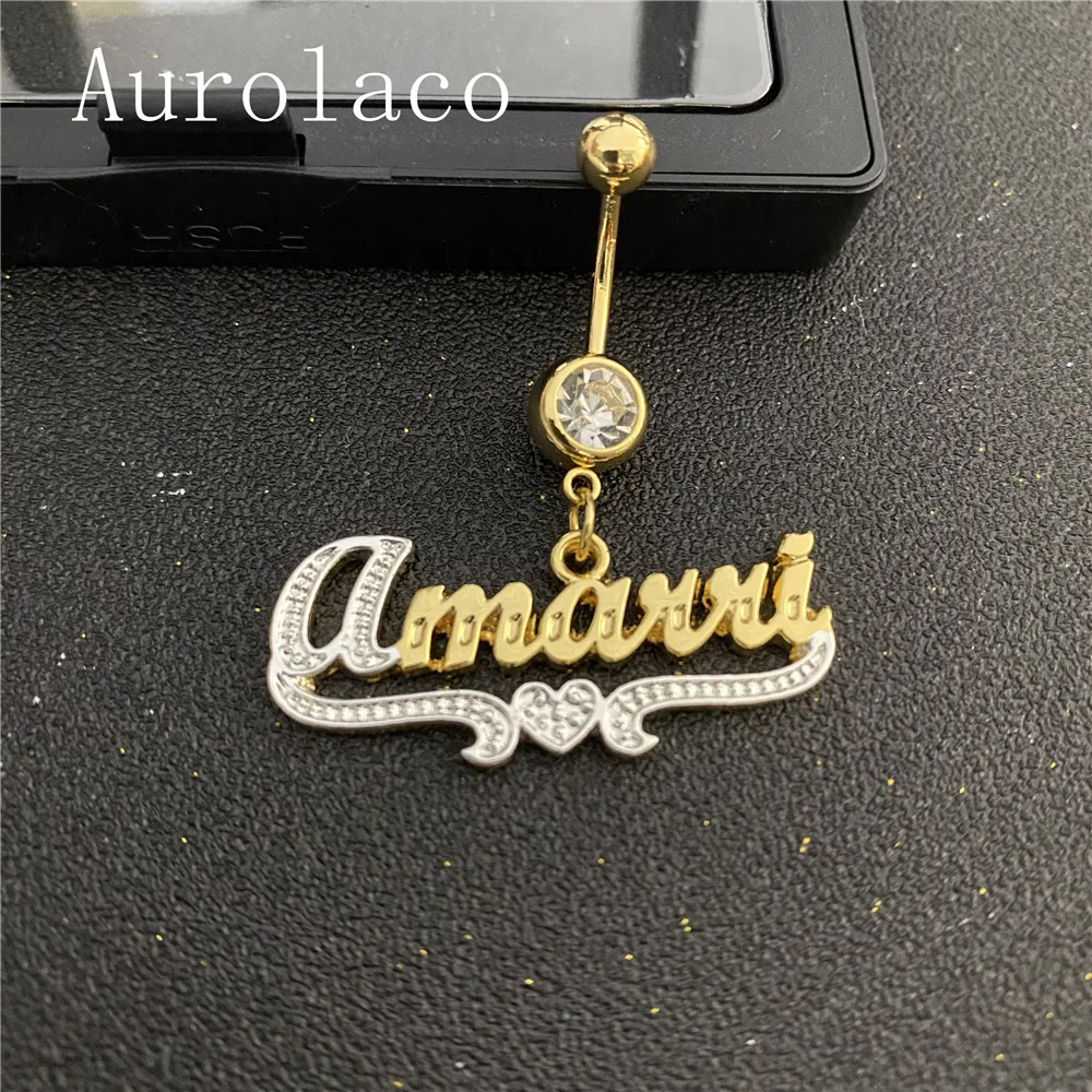 Aurolaco Custom Name Necklace Custom Gold And Silver Color