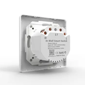

WiFi Smart Light Wall Switch Push Button Hands-free Voice Control Timer Setting