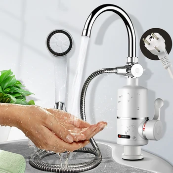 

instantânea tankless elétrica aquecedor de água quente torneira da cozinha aquecedor de água com plug ue Water heater faucet