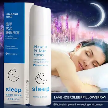 

80ML Lavender Deep Sleep Pillow Spray Insomnia Essential Oil Extract Relieve Stress Castor Oil Help Sleep Relief Anxiety