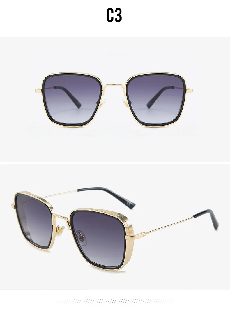 Новые модные брендовые дизайнерские паровые панк Солнцезащитные очки мужские и женские винтажные маленькие квадратные Шахид капоор солнцезащитные очки KABIR SINGH UV400