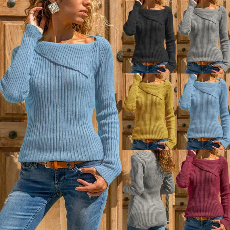 

Hot Selling Autumn Winter Women Sweater Long Sleeve Knitting Sweater Women In Women Pullovers Casual Sweater Tops
