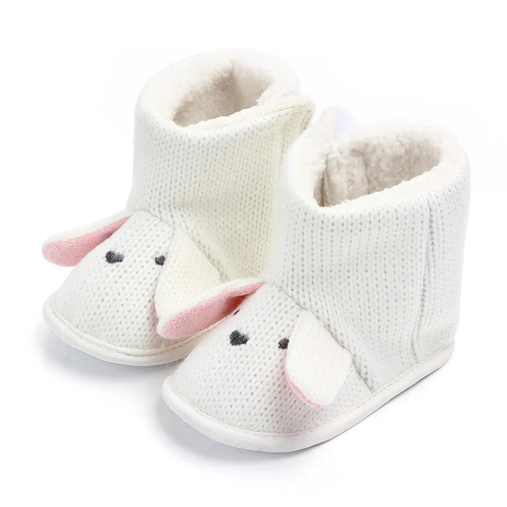 

Unisex Baby Shoes Winter Toddler First Walker Cartoon Cute Girl Kids Shoe Plush Warm Knitted Booties Soft Sole Scarpe Bambina #8