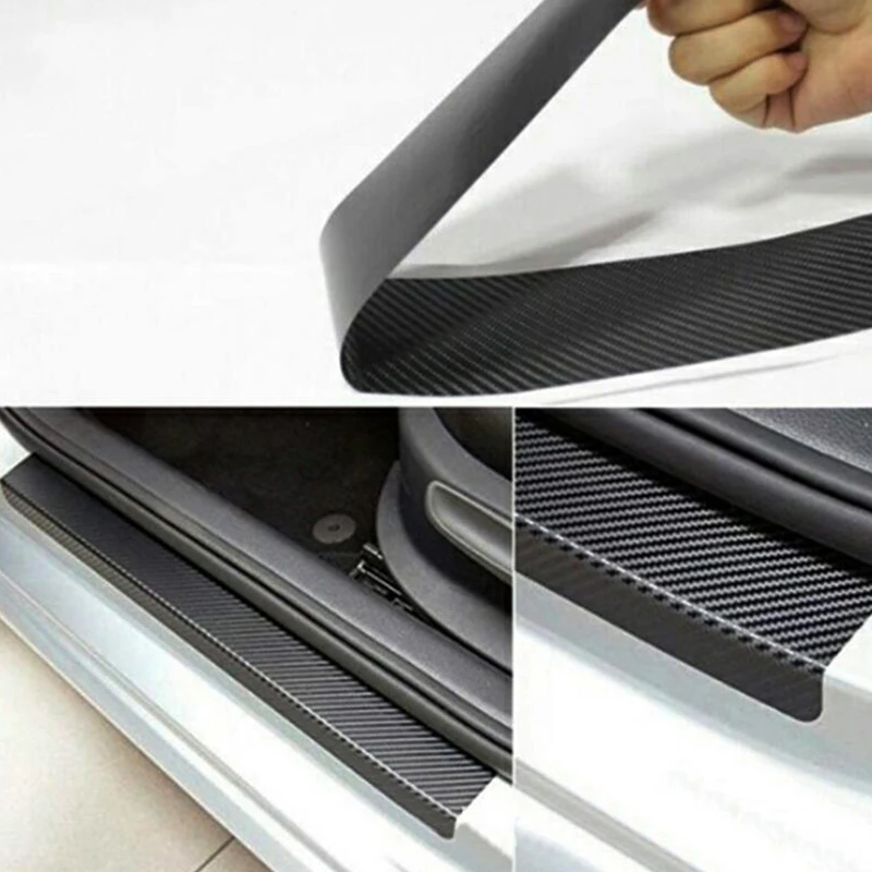 

General Motors 3D Carbon Fiber Door Sill Scratch Sticker for Acura MDX RDX TSX Seat Leon Ibiza Toledo Saab 9-3 9-5 93